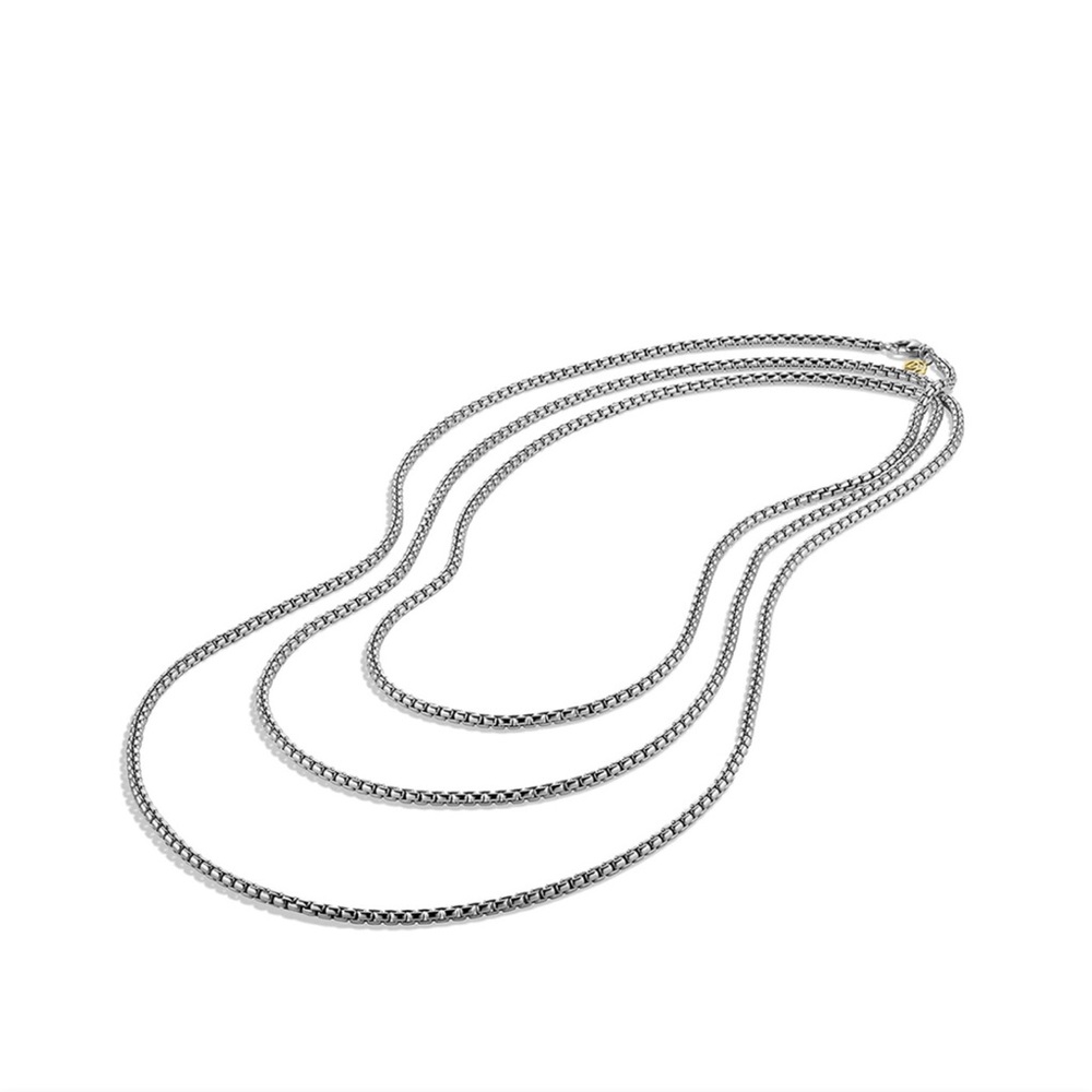 David Yurman medium box chain w/ gold